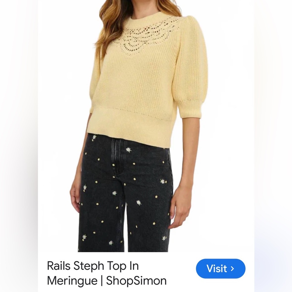 Rails Light Yellow Knit Pullover Sweater